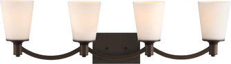 Laguna - 4 Light Vanity with White Glass - Forest Bronze Finish (81|60/5974)