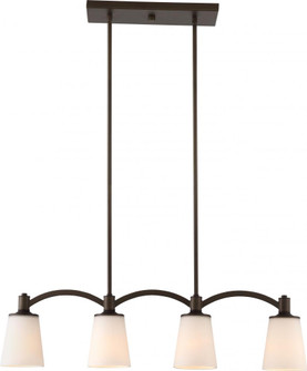 Laguna - 4 Light Island Pendant with White Glass - Forest Bronze Finish (81|60/5975)