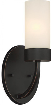 Denver - 1 Light Vanity with Satin White Glass - Mahogany Bronze Finish (81|60/6321)