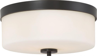 Denver - 2 Light Flush Mount with Satin White Glass - Mahogany Bronze Finish (81|60/6331)