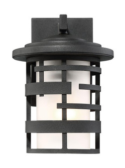 Lansing - 1 Light 10'' Wall Lantern with Etched Glass - Textured Black Finish (81|60/6401)