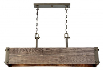 Winchester - 4 Light Island Pendant with Aged Wood - Bronze Finish (81|60/6424)