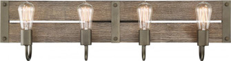 Winchester - 4 Light Pendant with Aged Wood - Bronze Finish (81|60/6430)
