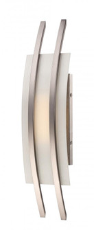 Trax - LED Wall Sconce with Frosted Glass - Brushed Nickel Finish (81|62/102)