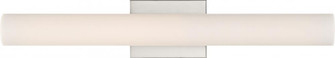 Bend - 25'' LED Vanity with White Acrylic - Brushed Nickel Finish (81|62/1322)