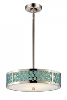 Raindrop - LED Pendant Fixture w/ Removable Aquamarine Insert - Polished Nickel (81|62/146)