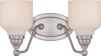 Kirk - 2 Light Vanity Fixture with Satin White Glass - LED Omni Included (81|62/387)