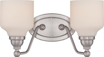 Kirk - 2 Light Vanity Fixture with Satin White Glass - LED Omni Included (81|62/387)