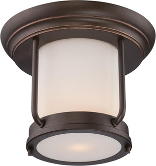 Bethany - LED Flush with Satin White Glass - Mahogany Bronze Finish (81|62/633)