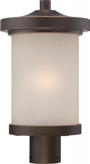Diego - LED Post Lantern with Satin Amber Glass - Mahogany Bronze Finish (81|62/644)