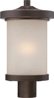Diego; LED Outdoor Post with Satin Amber Glass; Mahogany Bronze Finish (81|62/644)