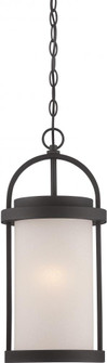 Willis; LED Outdoor Hanging with Antique White Glass; Textured Black Finish (81|62/655)