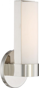 Bond - Single LED Small Sconce with White Acrylic Lens - Polished Nickel Finish (81|62/721)