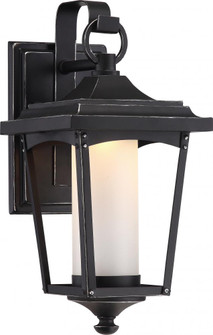 Essex - LED Small Wall Lantern with Etched Glass - Sterling Black Finish (81|62/821)