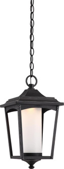 Essex - LED Hanging Lantern with Etched Glass - Sterling Black Finish (81|62/824)