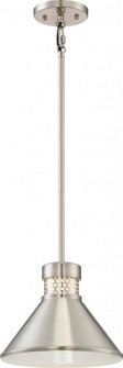 Doral - Small LED Pendant - Brushed Nickel Finish with White Accents (81|62/851)