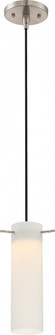 Pulse - LED Mini Pendant with White Opal Glass - Brushed Nickel Finish (81|62/953)