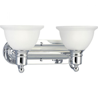 Madison Collection Two-Light Polished Chrome Etched Glass Traditional Bath Vanity Light (149|P3162-15)
