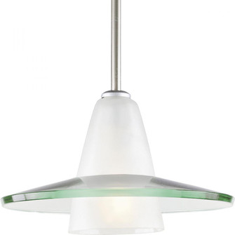 Modern Pendant  One-Light Brushed Nickel Clear and Etched Glass Mini-Pendant Light (149|P5011-09)
