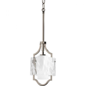 Caress Collection One-Light Polished Nickel Clear Water Glass Luxe Mini-Pendant Light (149|P5044-104WB)