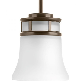 Cascadia Collection One-Light Antique Bronze Etched Glass Coastal Mini-Pendant Light (149|P5066-20)