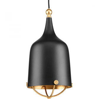 Era Collection One-Light Matte Black and Gold Global Pendant Light (149|P500033-031)