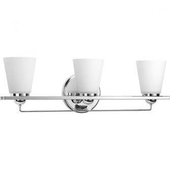 Flight Collection Three-Light Polished Chrome Etched Glass Coastal Bath Vanity Light (149|P300002-015)