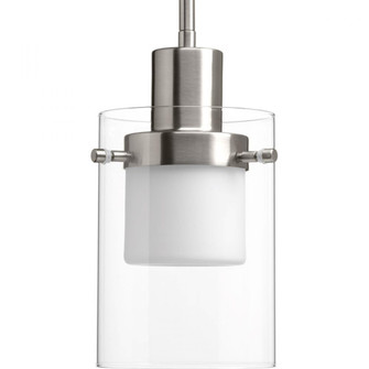 Moderna LED Collection Brushed Nickel Clear Glass Mid-Century Modern Pendant Light (149|P500000-009-30)