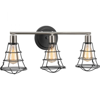 Gauge Collection Three-Light Graphite Farmhouse Bath Vanity Light (149|P300030-143)