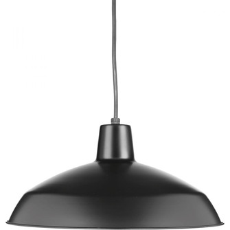 Metal Shade Collection One-Light Matte Black Spun Metal Shade Farmhouse Pendant Light (149|P5094-31)