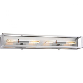 Union Square Collection Four-Light Stainless Steel Clear Glass Coastal Bath Vanity Light (149|P300136-135)