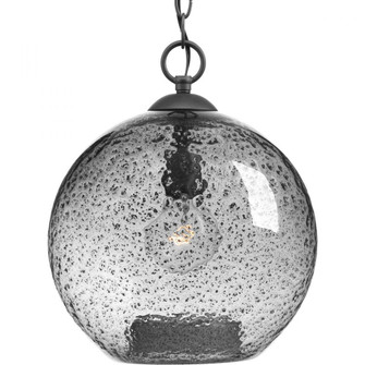 Malbec Collection One-Light Graphite Smoked Textured Glass Global Pendant Light (149|P500063-143)