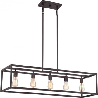 New Harbor 5-Light Western Bronze Linear Chandelier (26|NHR538WT)