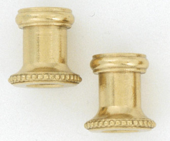 2 Brass Threaded Knurled Necks (27|S70/174)