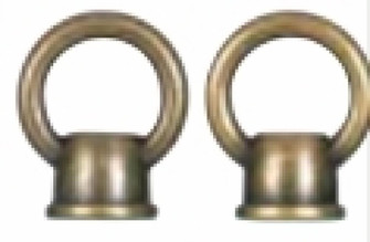 2 Female Loops; Antique Brass Finish (27|S70/256)