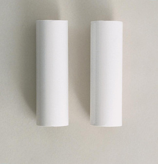 2 Plastic Candle Covers; White Plastic; 4'' Height (27|S70/371)