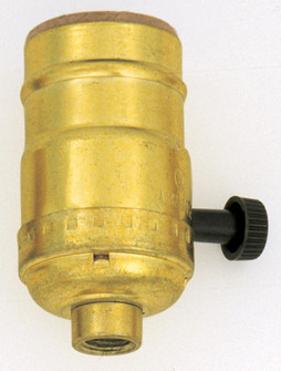 Standard 3-Way Socket With Turn Knob; Brite Gilt Finish (27|S70/412)