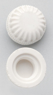 2 Plastic Lock-Up Caps; White Finish (27|S70/582)