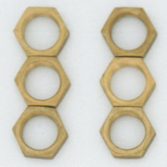 6 Brass Locknuts; 1/8 IPS (27|S70/621)