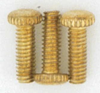 3 Knurled Screws; 8/32; Brass Plated Finish (27|S70/632)