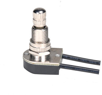 On-Off Metal Rotary Switch; 5/8'' Metal Bushing; Single Circuit; 6A-125V, 3A-250V Rating; Nickel (27|80/1135)