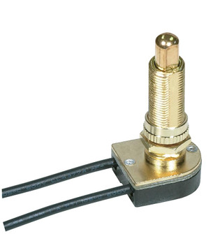 On-Off Metal Push Switch; 1-1/8'' Metal Bushing; Single Circuit; 6A-125V, 3A-250V Rating; 6'' (27|80/1367)
