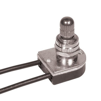 On-Off Metal Rotary Switch; 3/8'' Metal Bushing; Single Circuit; 6A-125V, 3A-250V Rating; Nickel (27|90/507)