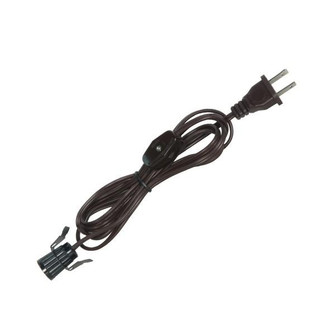 8 Foot #18 SPT-2 Brown Cord, Switch, And Plug (Switch 17'' From Socket) (27|80/1787)