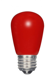 1.4 Watt LED; S14; Ceramic Red; Medium base; 120 Volt; Carded (27|S9170)
