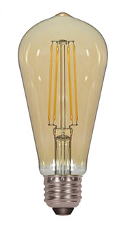 4.5 Watt ST19 LED Filament; Amber; Medium base; 2000K; 350 Lumens; 120 Volt; Carded (27|S8612)