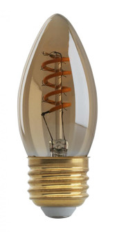 2.3 Watt B10 LED Filament; Amber; Medium base; 2000K; 120 Lumens; 120 Volt (27|S9970)