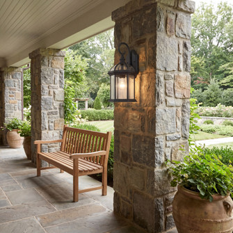 Kensington 1-Light Outdoor Wall Lantern in Textured Black (128|5-0633-BK)