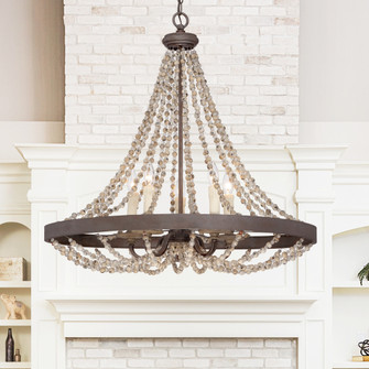 Mallory 5-Light Pendant in Fossil Stone (128|7-7406-5-39)