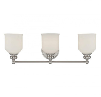 Melrose 3-Light Bathroom Vanity Light in Satin Nickel (128|8-6836-3-SN)